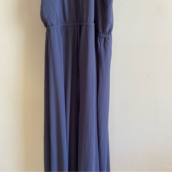 SOLD **********Lulu’s chiffon blue waist tie maxi dress - Picture 3 of 11